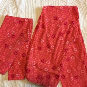 LuLaRoe Mommy and Me Valentines Leggings